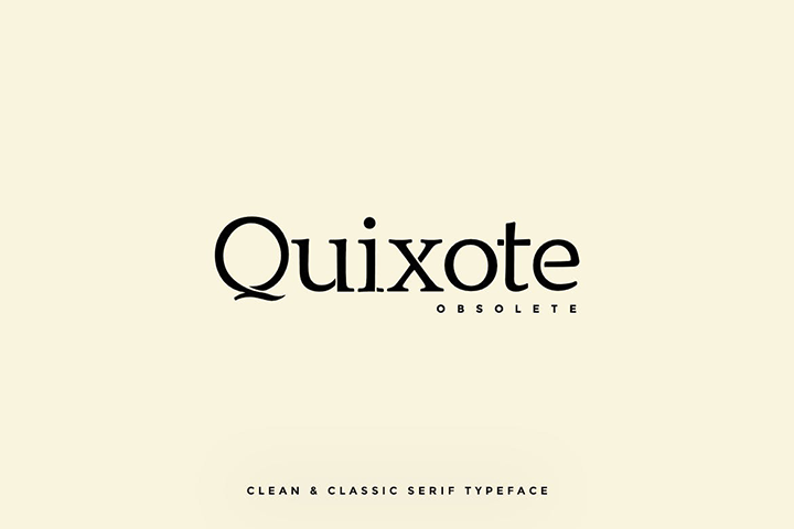 Schriftart Quixote Obsolete